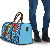 New Zealand Father's Day Travel Bag Best Dad Trophy Red Rose Maori Pattern LT22 - Polynesian Pride