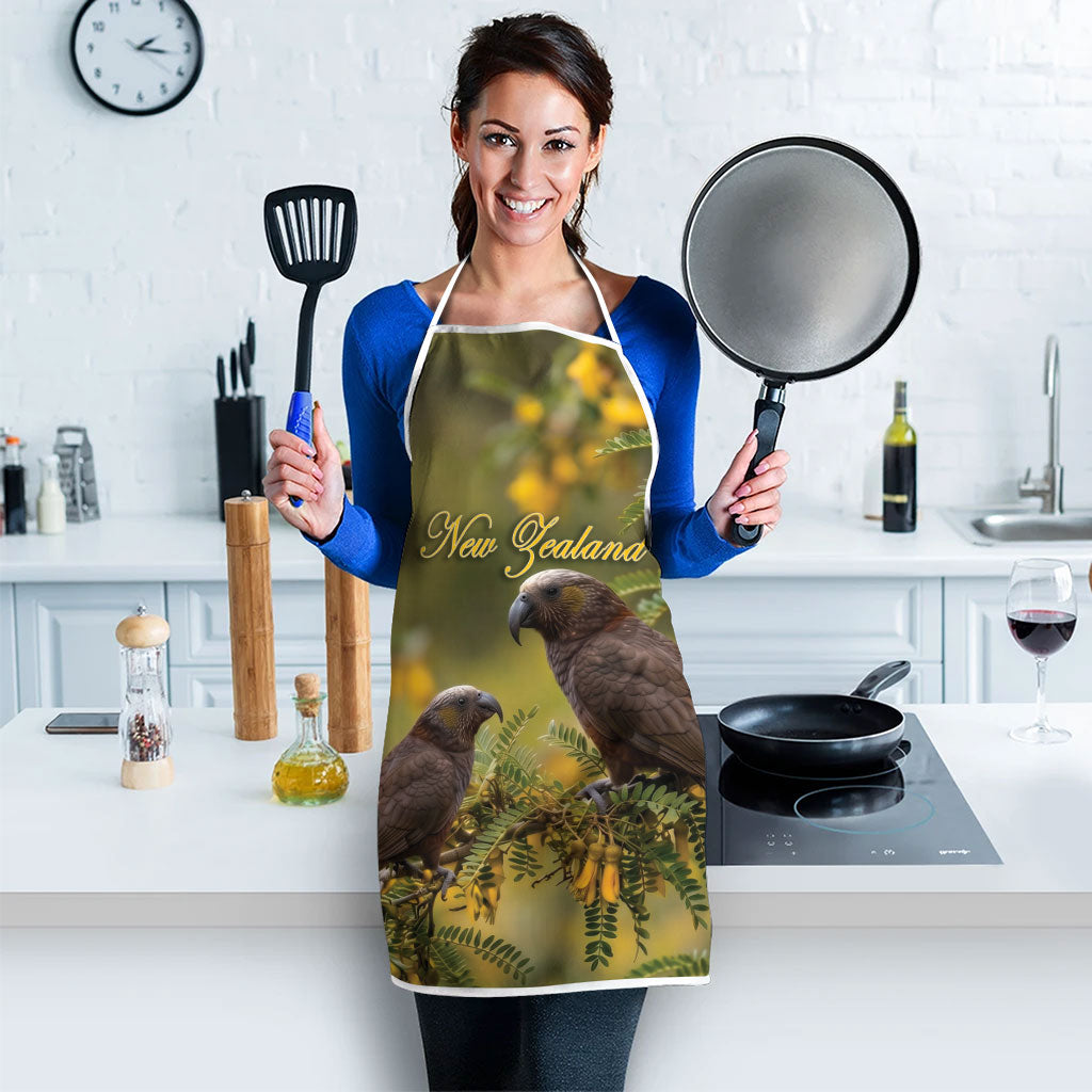 New Zealand Kaka Bird Apron Kowhai Flower Landscape Style LT22 - Polynesian Pride