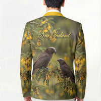 New Zealand Kaka Bird Blazer Kowhai Flower Landscape Style LT22 - Polynesian Pride