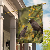 New Zealand Kaka Bird Garden Flag Kowhai Flower Landscape Style LT22 House Flag Green - Polynesian Pride