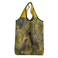 New Zealand Kaka Bird Grocery Bag Kowhai Flower Landscape Style LT22 - Polynesian Pride