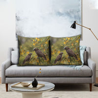 New Zealand Kaka Bird Pillow Cover Kowhai Flower Landscape Style LT22 - Polynesian Pride