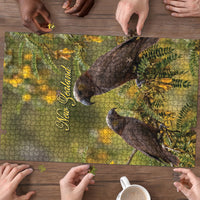 New Zealand Kaka Bird Puzzle Kowhai Flower Landscape Style LT22 - Polynesian Pride