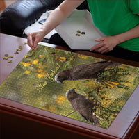 New Zealand Kaka Bird Puzzle Kowhai Flower Landscape Style LT22 - Polynesian Pride