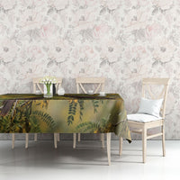 New Zealand Kaka Bird Tablecloth Kowhai Flower Landscape Style