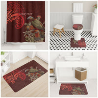 New Zealand Kaka Bird Personalised Bathroom Set Pohutukawa Matariki Maori Pattern LT22 - Polynesian Pride