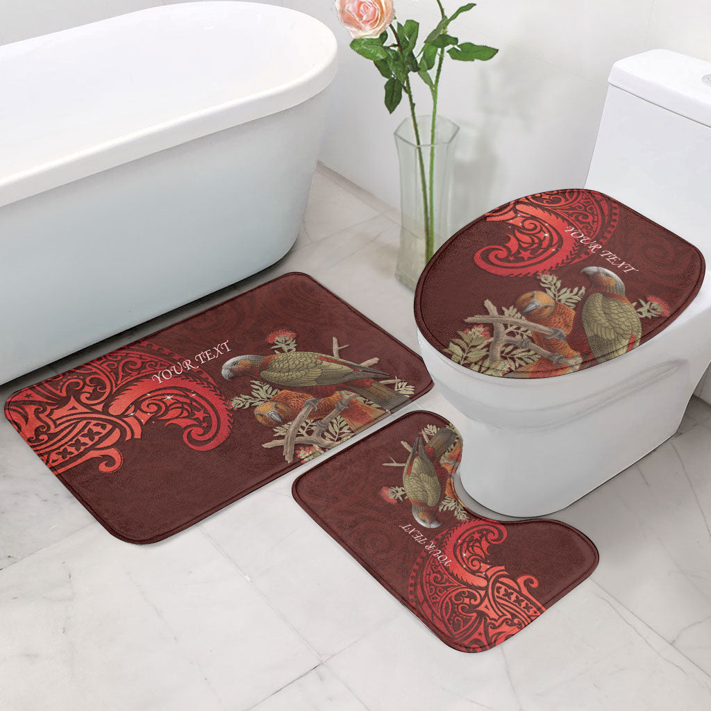 New Zealand Kaka Bird Personalised Bathroom Set Pohutukawa Matariki Maori Pattern LT22 - Polynesian Pride