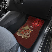 New Zealand Kaka Bird Personalised Car Mats Pohutukawa Matariki Maori Pattern