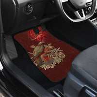 New Zealand Kaka Bird Personalised Car Mats Pohutukawa Matariki Maori Pattern
