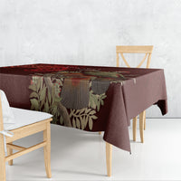 New Zealand Kaka Bird Personalised Tablecloth Pohutukawa Matariki Maori Pattern