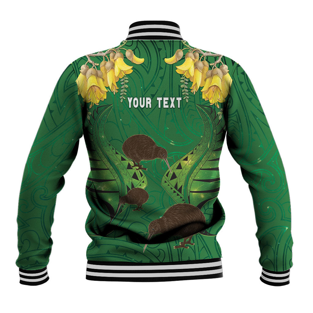 Personalised South Canterbury Anniversary Day Baseball Jacket Kiwi Kowhai Silver Fern Maori Pattern LT22 - Polynesian Pride