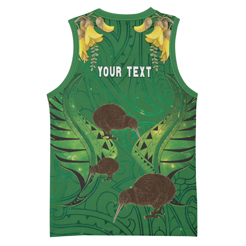 Personalised South Canterbury Anniversary Day Basketball Jersey Kiwi Kowhai Silver Fern Maori Pattern LT22 - Polynesian Pride