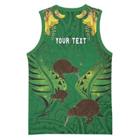 Personalised South Canterbury Anniversary Day Basketball Jersey Kiwi Kowhai Silver Fern Maori Pattern LT22 - Polynesian Pride