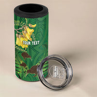 Personalised South Canterbury Anniversary Day 4 in 1 Can Cooler Tumbler Kiwi Kowhai Silver Fern Maori Pattern LT22 - Polynesian Pride