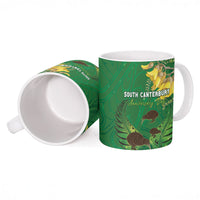 Personalised South Canterbury Anniversary Day Ceramic Mug Kiwi Kowhai Silver Fern Maori Pattern LT22 - Polynesian Pride