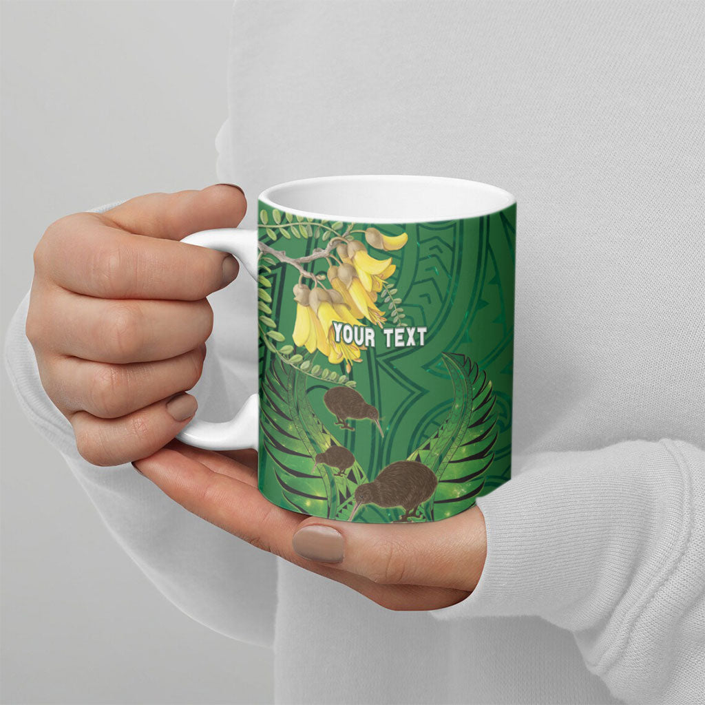 Personalised South Canterbury Anniversary Day Ceramic Mug Kiwi Kowhai Silver Fern Maori Pattern LT22 - Polynesian Pride