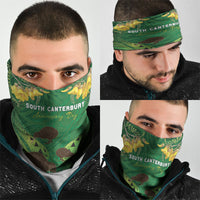 South Canterbury Anniversary Day Neck Gaiter Kiwi Kowhai Silver Fern Maori Pattern LT22 - Polynesian Pride