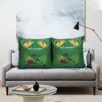 South Canterbury Anniversary Day Pillow Cover Kiwi Kowhai Silver Fern Maori Pattern LT22 - Polynesian Pride