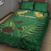 South Canterbury Anniversary Day Quilt Bed Set Kiwi Kowhai Silver Fern Maori Pattern LT22 - Polynesian Pride