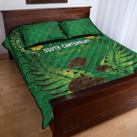 South Canterbury Anniversary Day Quilt Bed Set Kiwi Kowhai Silver Fern Maori Pattern LT22 - Polynesian Pride