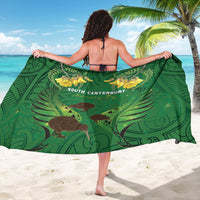 South Canterbury Anniversary Day Sarong Kiwi Kowhai Silver Fern Maori Pattern LT22 - Polynesian Pride
