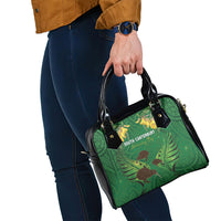 South Canterbury Anniversary Day Shoulder Handbag Kiwi Kowhai Silver Fern Maori Pattern LT22 - Polynesian Pride