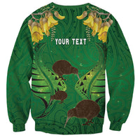 Personalised South Canterbury Anniversary Day Sweatshirt Kiwi Kowhai Silver Fern Maori Pattern LT22 - Polynesian Pride