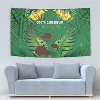 South Canterbury Anniversary Day Tapestry Kiwi Kowhai Silver Fern Maori Pattern LT22 - Polynesian Pride