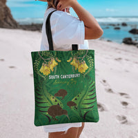 South Canterbury Anniversary Day Tote Bag Kiwi Kowhai Silver Fern Maori Pattern LT22 - Polynesian Pride