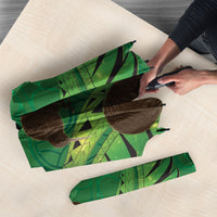 South Canterbury Anniversary Day Umbrella Kiwi Kowhai Silver Fern Maori Pattern LT22 - Polynesian Pride