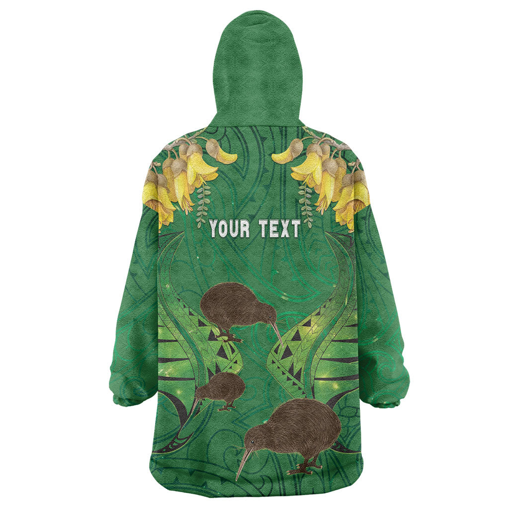 Personalised South Canterbury Anniversary Day Wearable Blanket Hoodie Kiwi Kowhai Silver Fern Maori Pattern LT22 - Polynesian Pride