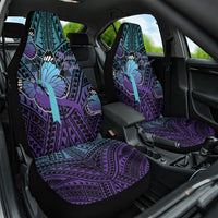 New Zealand Suicide Prevention Month Car Seat Cover Maori Mauri Tu Mauri Ora Polynesian Pattern LT22 One Size Teal - Polynesian Pride
