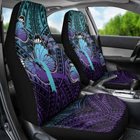 New Zealand Suicide Prevention Month Car Seat Cover Maori Mauri Tu Mauri Ora Polynesian Pattern LT22 - Polynesian Pride