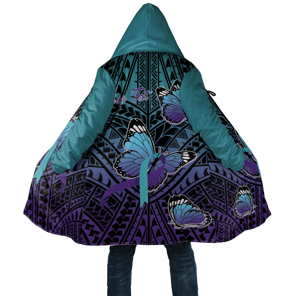 Personalised New Zealand Suicide Prevention Month Cloak Maori Mauri Tu Mauri Ora Polynesian Pattern