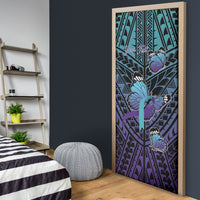 Personalised New Zealand Suicide Prevention Month Door Cover Maori Mauri Tu Mauri Ora Polynesian Pattern LT22 - Polynesian Pride