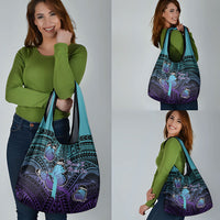 New Zealand Suicide Prevention Month Grocery Bag Maori Mauri Tu Mauri Ora Polynesian Pattern LT22 - Polynesian Pride