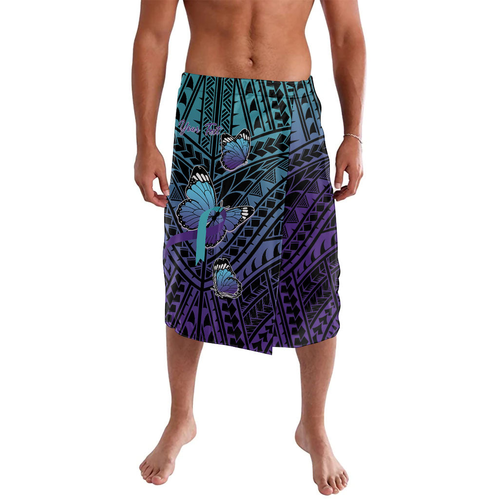Personalised New Zealand Suicide Prevention Month Lavalava Maori Mauri Tu Mauri Ora Polynesian Pattern LT22 Teal - Polynesian Pride
