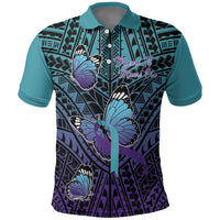 Personalised New Zealand Suicide Prevention Month Polo Shirt Maori Mauri Tu Mauri Ora Polynesian Pattern LT22 Teal - Polynesian Pride