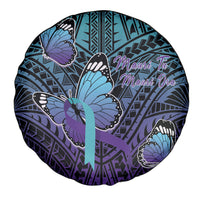 New Zealand Suicide Prevention Month Spare Tire Cover Maori Mauri Tu Mauri Ora Polynesian Pattern LT22 - Polynesian Pride