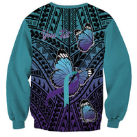Personalised New Zealand Suicide Prevention Month Sweatshirt Maori Mauri Tu Mauri Ora Polynesian Pattern LT22 - Polynesian Pride