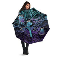 New Zealand Suicide Prevention Month Umbrella Maori Mauri Tu Mauri Ora Polynesian Pattern LT22 - Polynesian Pride