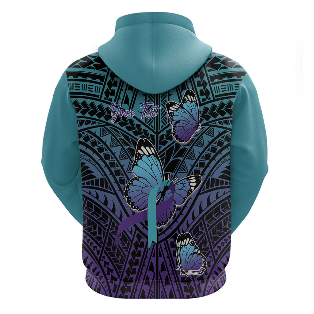Personalised New Zealand Suicide Prevention Month Zip Hoodie Maori Mauri Tu Mauri Ora Polynesian Pattern LT22 - Polynesian Pride