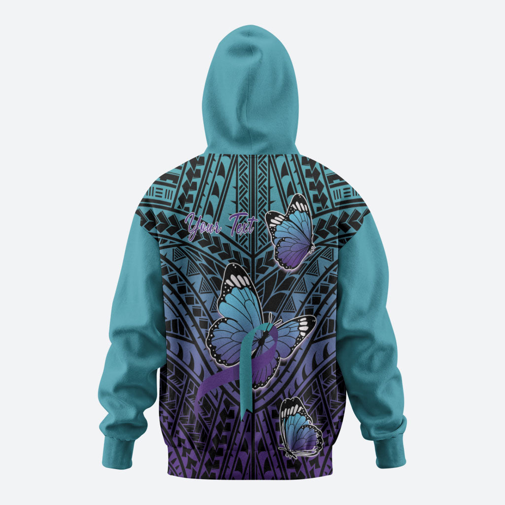 Personalised New Zealand Suicide Prevention Month Zip Hoodie Maori Mauri Tu Mauri Ora Polynesian Pattern LT22 - Polynesian Pride