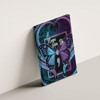 Polynesia Suicide Prevention Month Canvas Wall Art Semicolon Butterfly Never Give Up Polynesian Pattern LT22 - Polynesian Pride