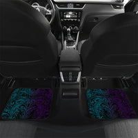 Personalised Polynesia Suicide Prevention Month Car Mats Semicolon Butterfly Never Give Up Polynesian Pattern LT22 Set 2pcs - Back Teal - Polynesian Pride
