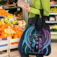 Polynesia Suicide Prevention Month Grocery Bag Semicolon Butterfly Never Give Up Polynesian Pattern LT22 - Polynesian Pride