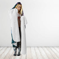 Polynesia Suicide Prevention Month Hooded Blanket Semicolon Butterfly Never Give Up Polynesian Pattern LT22 - Polynesian Pride
