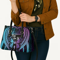 Polynesia Suicide Prevention Month Leather Bag Semicolon Butterfly Never Give Up Polynesian Pattern LT22 - Polynesian Pride