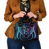 Polynesia Suicide Prevention Month Shoulder Handbag Semicolon Butterfly Never Give Up Polynesian Pattern LT22 - Polynesian Pride