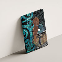 New Zealand Tui Bird Wahaika Canvas Wall Art Maori Weapon Paua Shell Koru Pattern